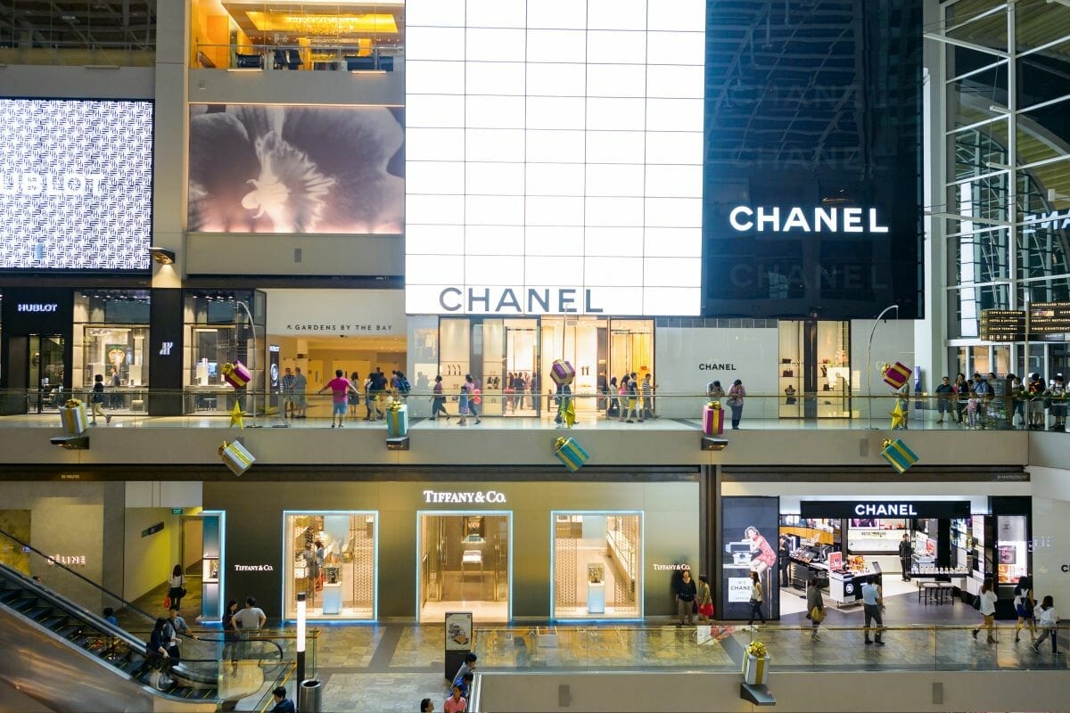 Interior of The Shoppes at Marina Bay Sands